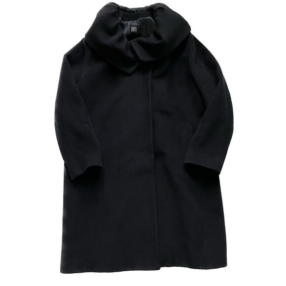 Cinzia Rocca Black Wool Coat Size 16 - Picture 3 of 13